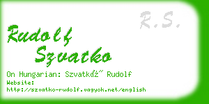 rudolf szvatko business card